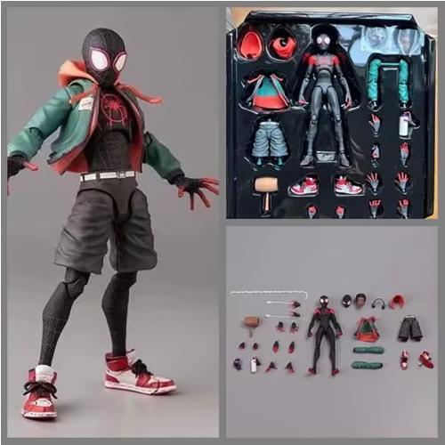 Spider-Man: Into the Spider-Verse Miles Morales & Peni Parker Action Figure – SV-Action SHF Style Custom Anime Statue