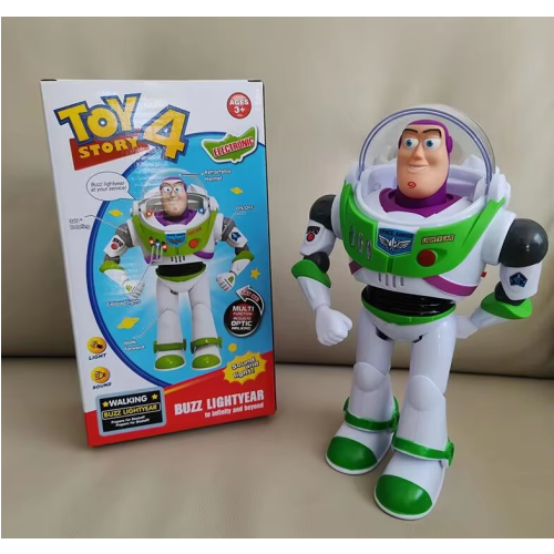 Toy Story Buzz Lightyear Electric Walking Robot - Light & Sound Action Figure Model - Interactive Children's Birthday Gift