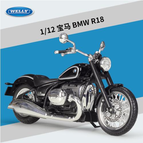 WELLY 1:12 2020 BMW R18 Big Cruiser Motorcycle - Retro-Styled Alloy Die-Cast Model